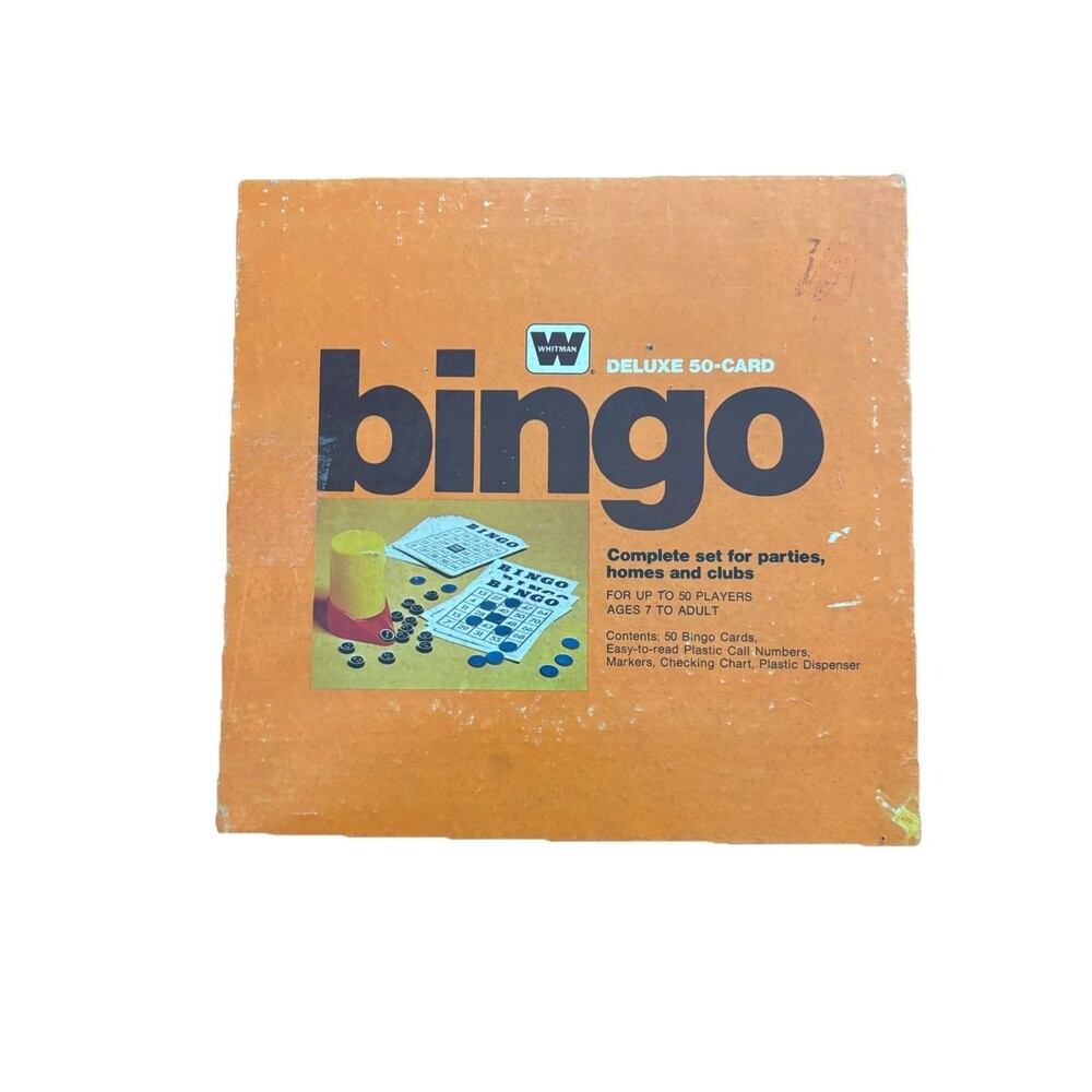 Vintage Whitman 50 Card Bingo Set Board Game 1974 Complete Set